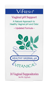 V-Fresh ™ Vaginal pH Support Suppositories, 14ct