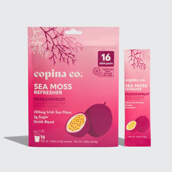 Passionfruit Sea Moss  Drink - 16 Stick Pack Pouch