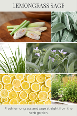 8oz mason LEMONGRASS SAGE