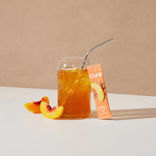 Cure Hydrating Electrolyte Mix, Energizing Peach Black Tea 8pk.