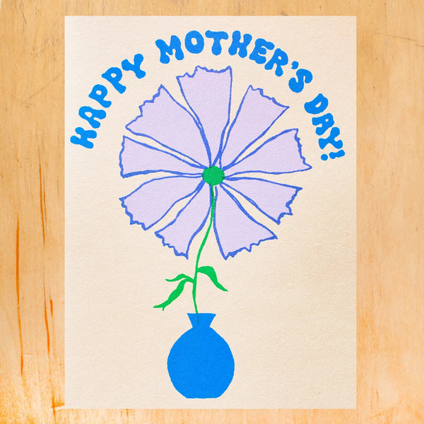 Mom Flower Vase Greeting Card
