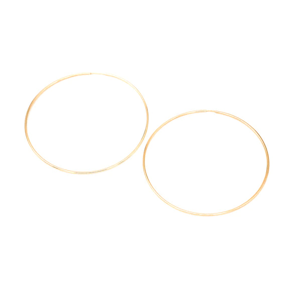 Large Gold Filled Hoops 40mm