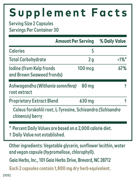 Thyroid Formula Capsules, 60 ct