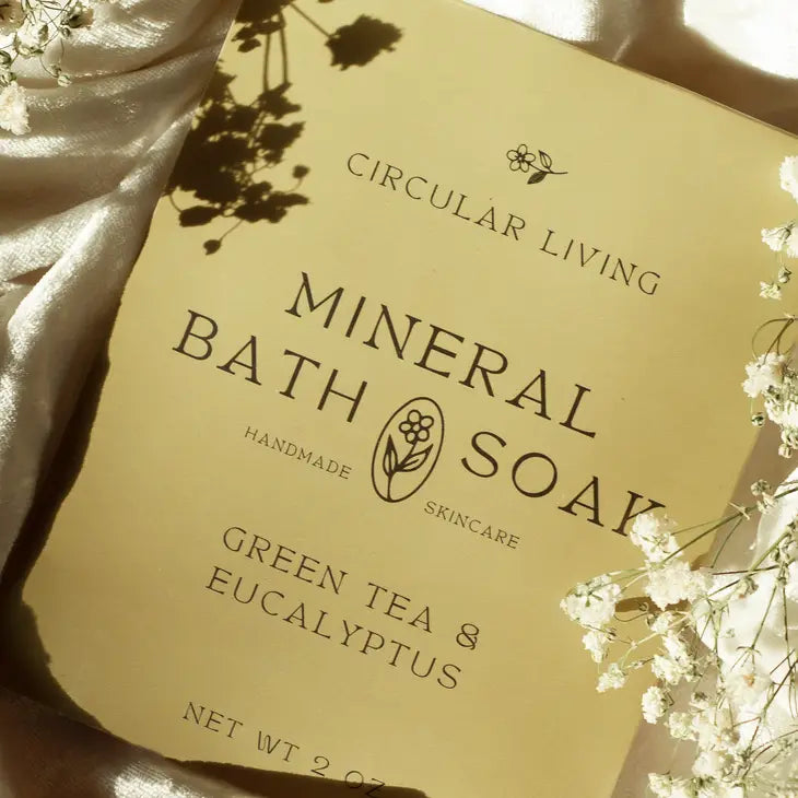 Mineral Bath Soak Sachet, Green Tea & Eucalyptus 2oz.