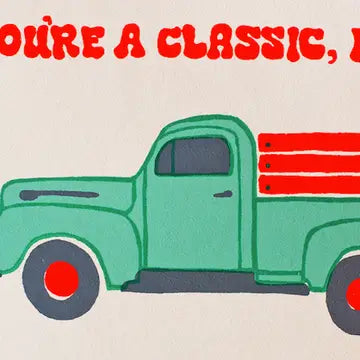 Classic Car Dad Greeting Card