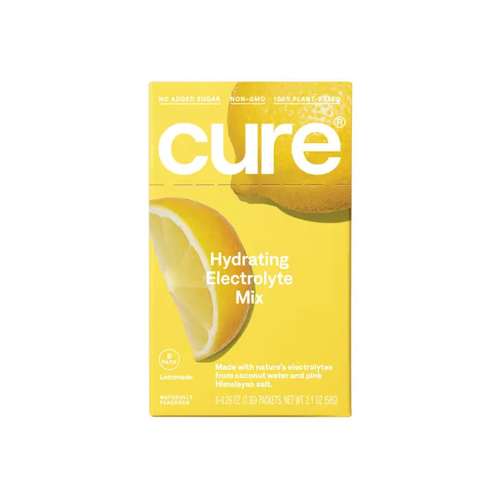 Cure Hydrating Electrolyte Mix, Lemon 8pk.