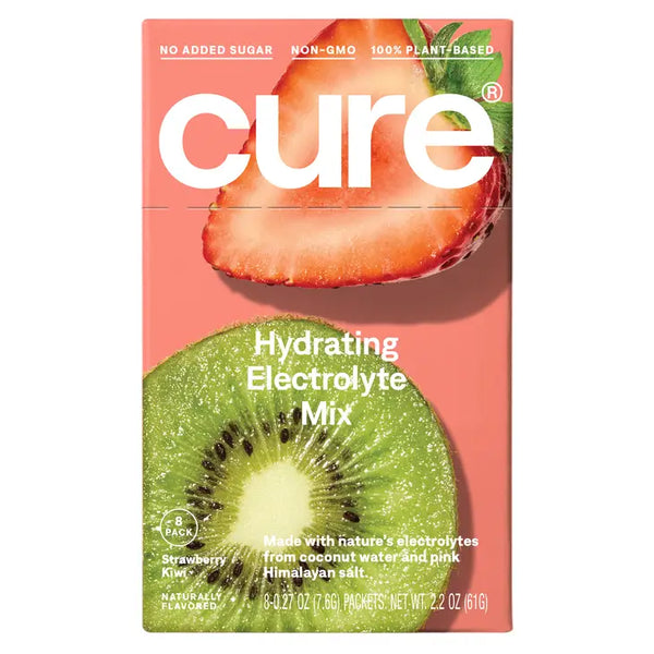 Cure Hydrating Electrolyte Mix, Strawberry Kiwi 8pk.