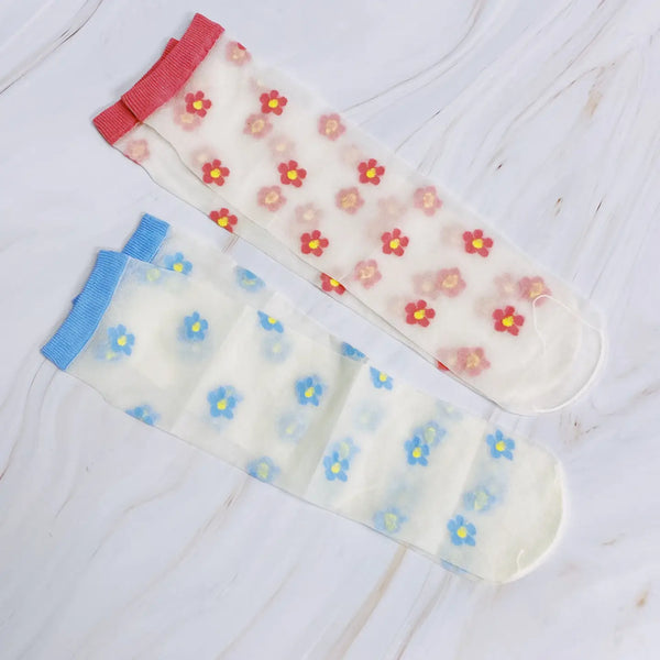 Mini Flower Sheer Socks