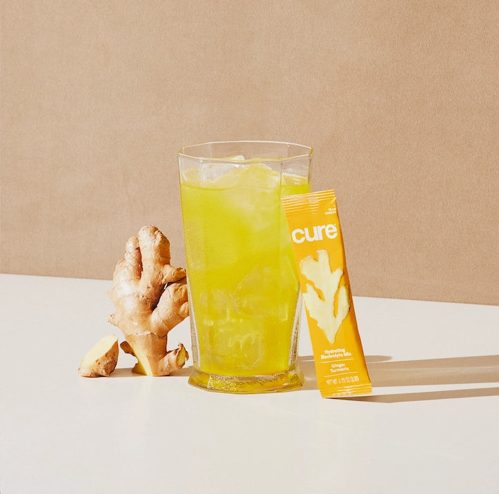 CURE HYDRATING ELECTROLYTE MIX, Ginger Turmeric 8PK.