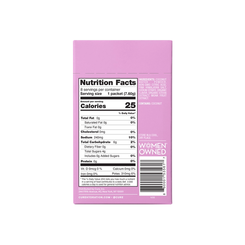 Cure Hydrating Electrolyte Mix, Watermelon 8pk.