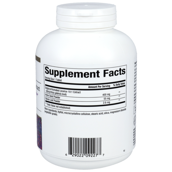 Deglycyrrhizinated (DGL) Licorice Root Extract Chewable Tablets, 180ct