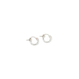 XS Hinge Hoops, Silver