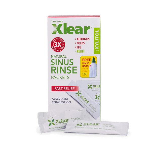Xlear xylitol and saline sinus care refill solution, 50 ct.
