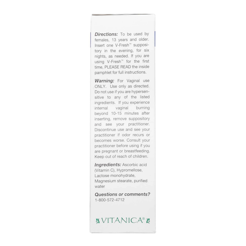 V-Fresh ™ Vaginal pH Support Suppositories