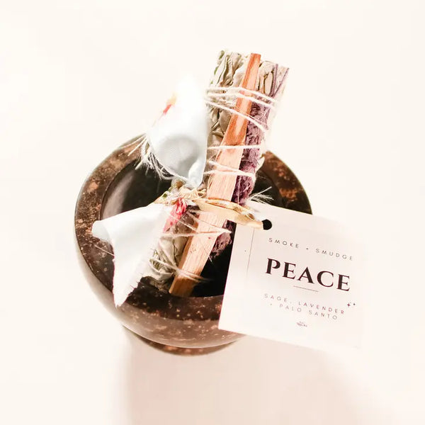 Peace Smoke Sage Bundle, Sage + Lavender + Palo Santo