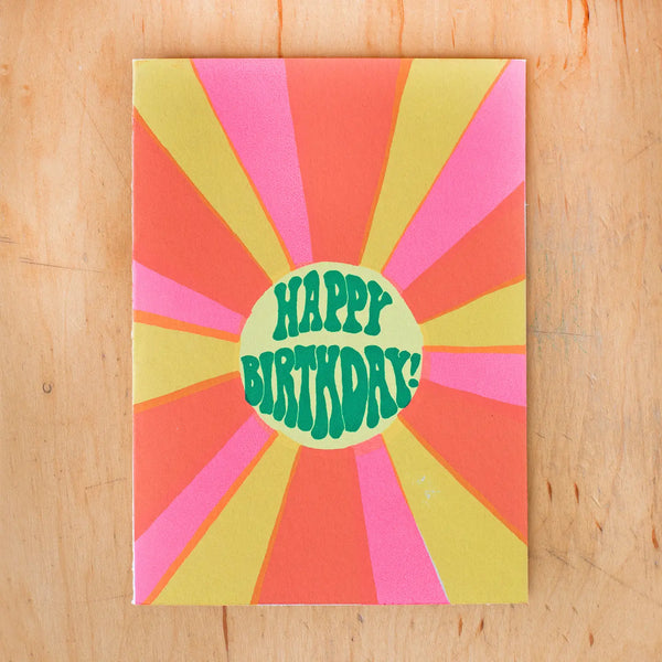 Birthday Sunburst Greeting Card