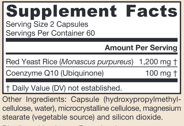 Red Yeast Rice + CoQ10 Capsules, 120 ct