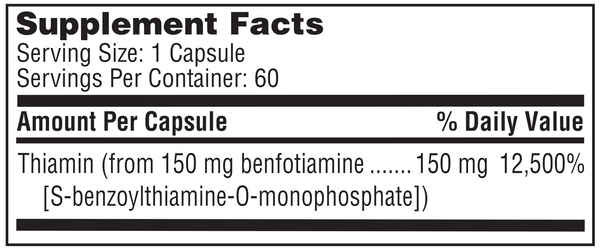 Benfotiamine 60 ct