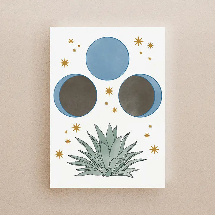 Agave + Moons Greeting Card