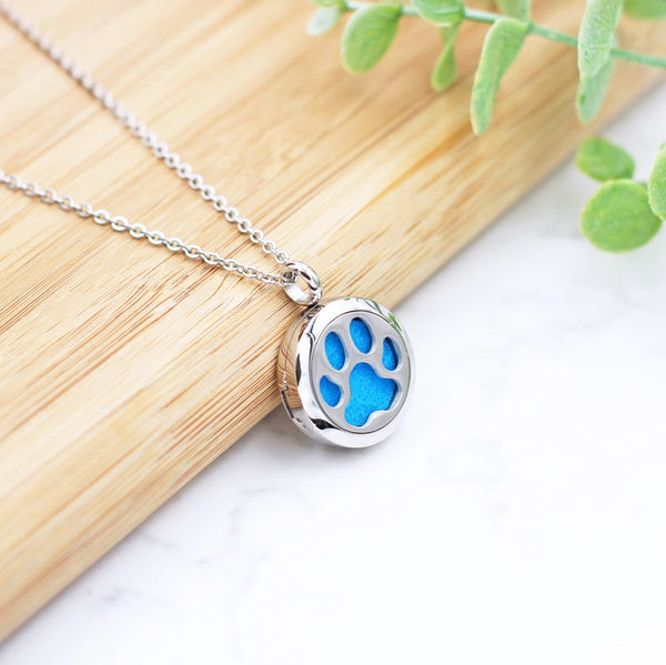 Aromatherapy Necklace- Paw Print