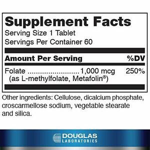 Methyl Folate L-5-MTHF Tablets, 60 ct