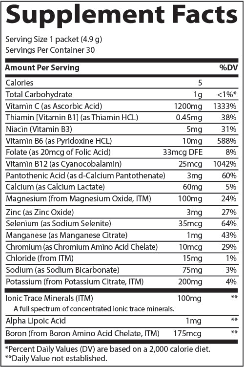 Trace Minerals Power Pak Citrus Sugar-Free, 30 ct