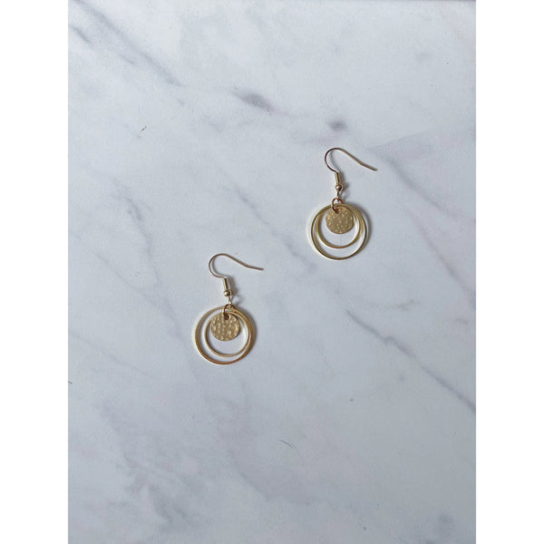 Dainty Brass Dangle Earrings