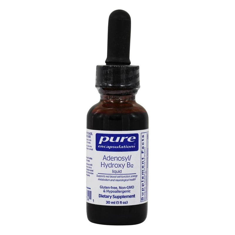 hydroxo b12 injections Hydroxocobalamin providing fast Adenosyl/Hydroxy B12 Liquid (Pure Encapsulations)