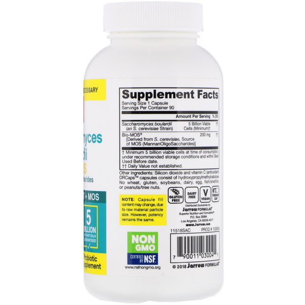 Saccharomyces Boulardii + MOS Capsules, 90 ct