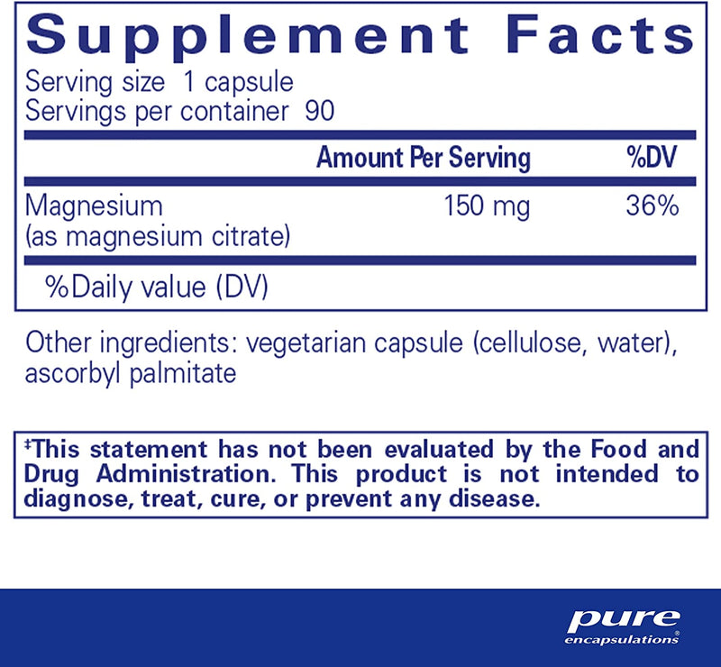 Magnesium Citrate 90 capsules