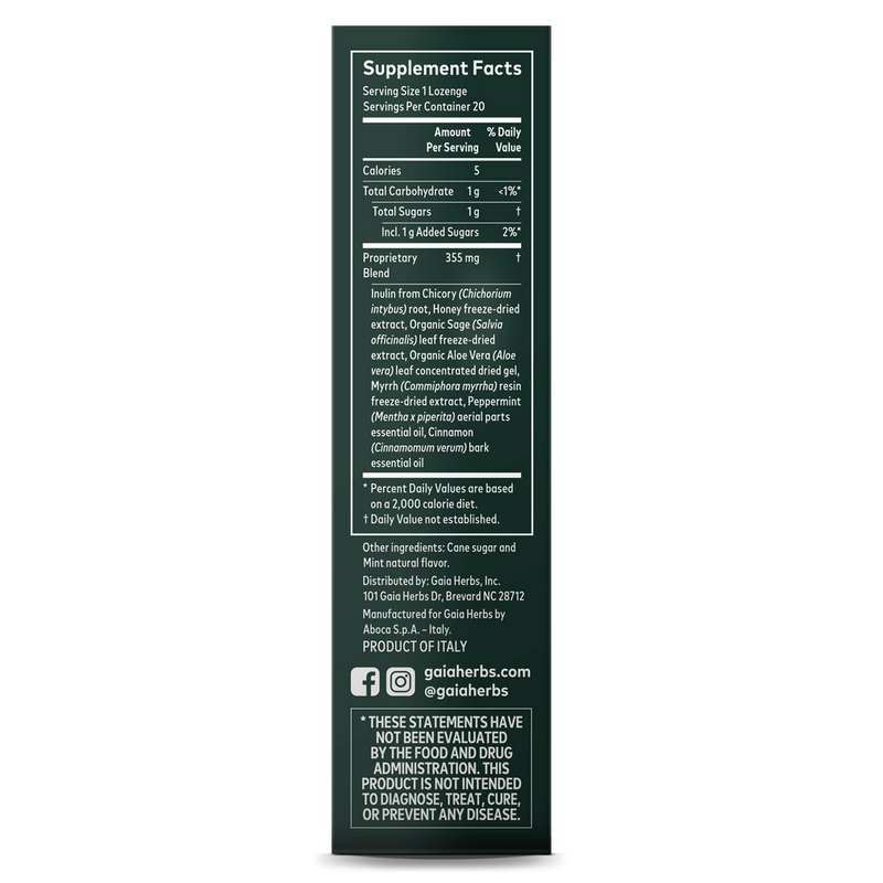 Herbal Throat Lozenges, 20 lozenges