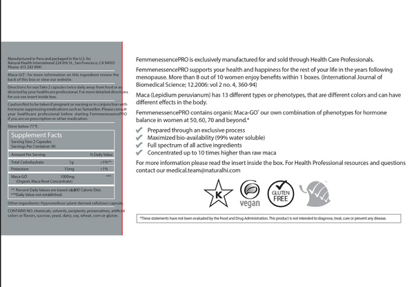 FemmenessencePRO Post Menopause Capsules, 180 ct
