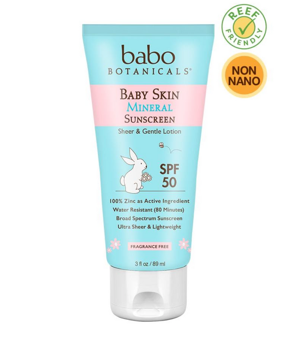 Baby Skin Mineral Sunscreen SPF 50, 3 oz