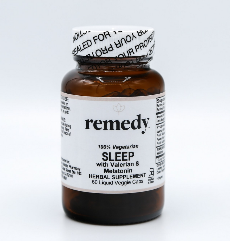 Sleep with Valerian and Melatonin (liquid) Capsules, 60ct.