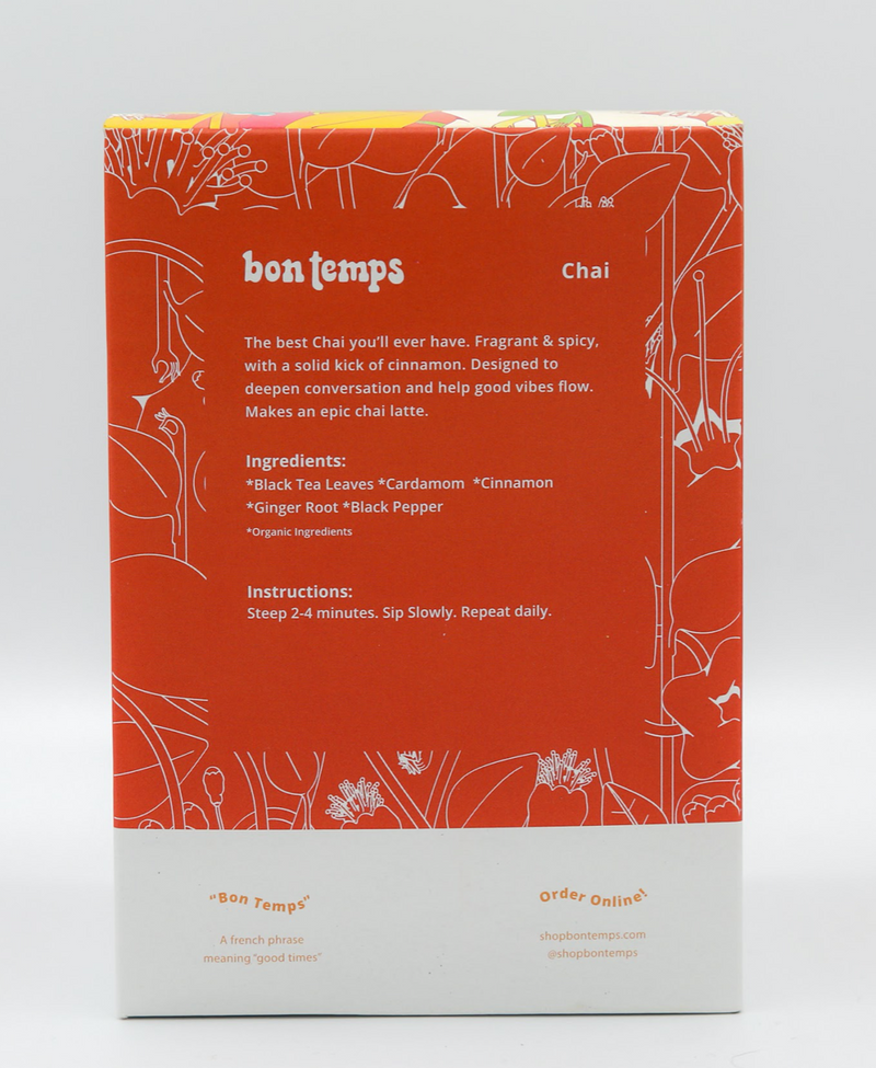 Bon Temps Chai Tea Bags, 20 ct
