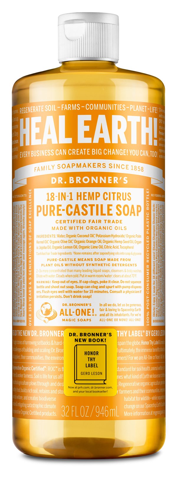 Orange Castile Soap, 32oz