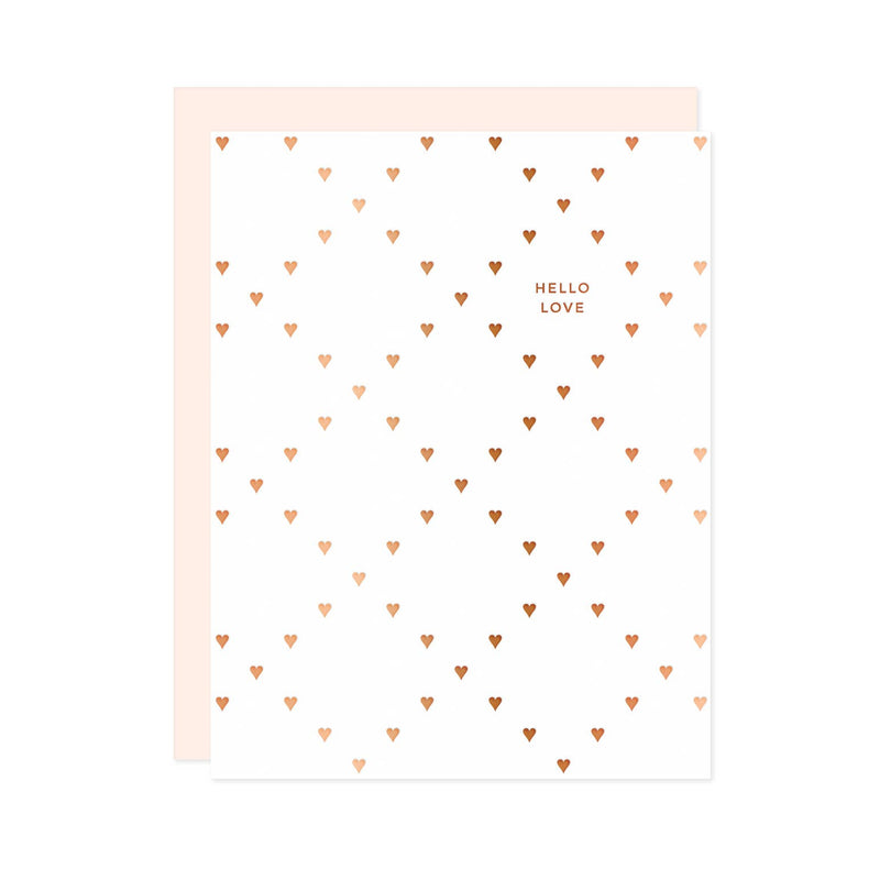 Card, Diamond Hearts Hello Love