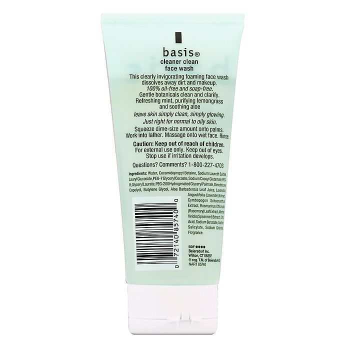 Basis Cleaner Clean Face Wash, 6 oz