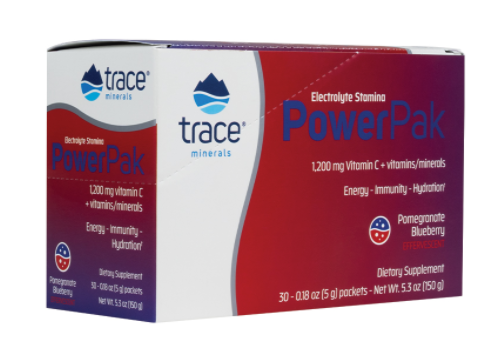 Trace Minerals Power Pak Blueberry Pomegranate Powder, 30 ct