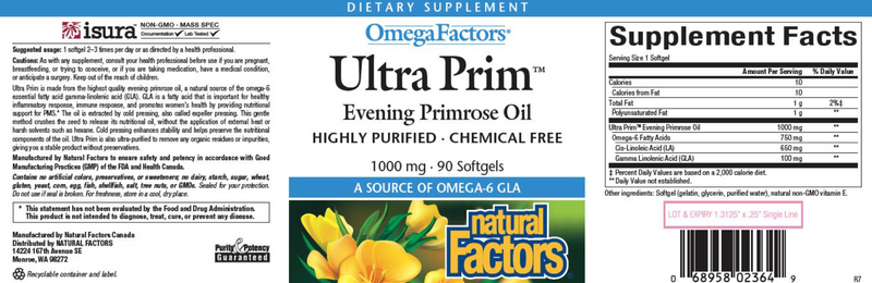 Ultra Prim Evening Primrose Oil 1000 mg, 90ct