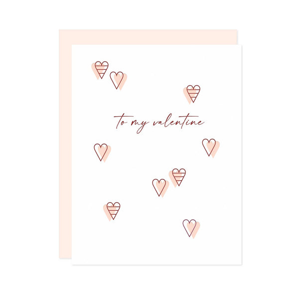 Card, Modern Hearts Valentine's Day Card