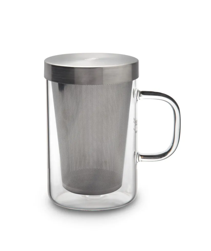 Glass Mug With Stainless Steel Infuser 16oz