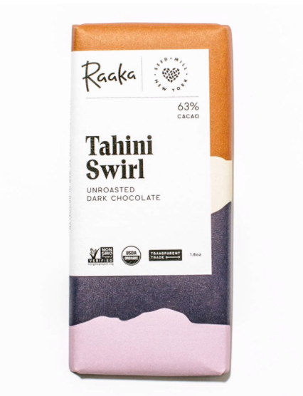 Raaka Tahini Swirl Chocolate