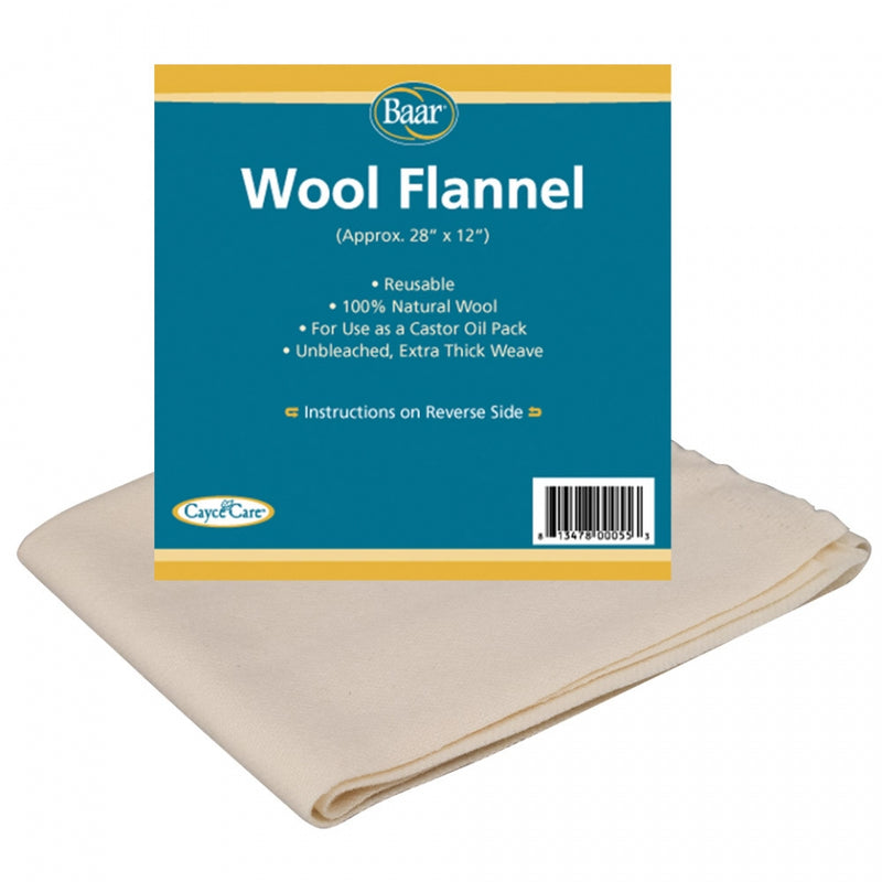 Wool Flannel for Castor Oil Packs